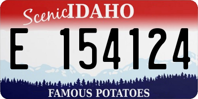 ID license plate E154124