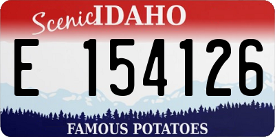 ID license plate E154126