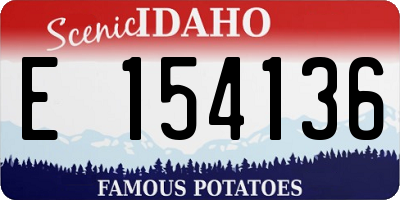 ID license plate E154136