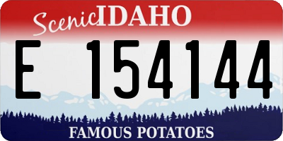 ID license plate E154144