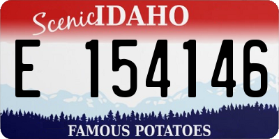 ID license plate E154146