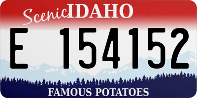 ID license plate E154152