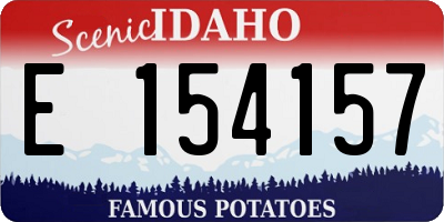 ID license plate E154157