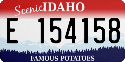 ID license plate E154158