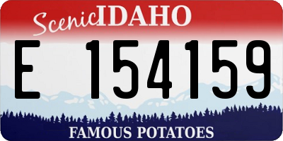 ID license plate E154159