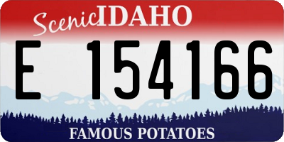 ID license plate E154166