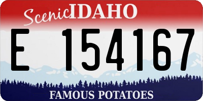 ID license plate E154167