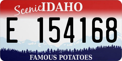 ID license plate E154168