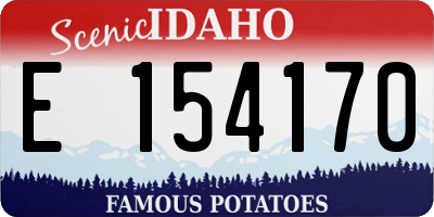 ID license plate E154170