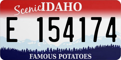 ID license plate E154174