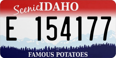 ID license plate E154177
