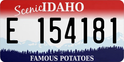 ID license plate E154181