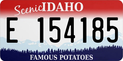 ID license plate E154185