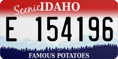 ID license plate E154196