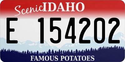 ID license plate E154202