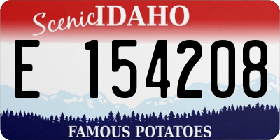 ID license plate E154208