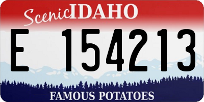 ID license plate E154213