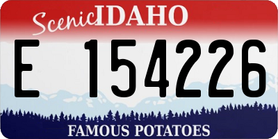 ID license plate E154226