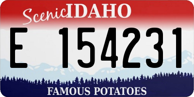 ID license plate E154231