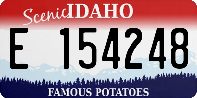 ID license plate E154248