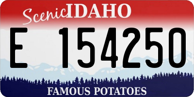 ID license plate E154250