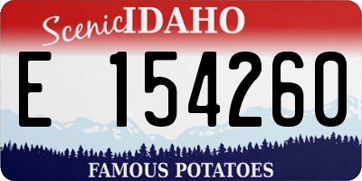 ID license plate E154260