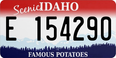 ID license plate E154290