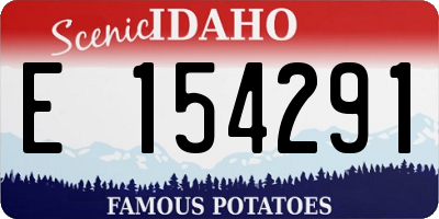 ID license plate E154291