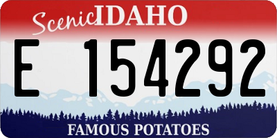 ID license plate E154292