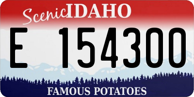 ID license plate E154300