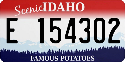 ID license plate E154302