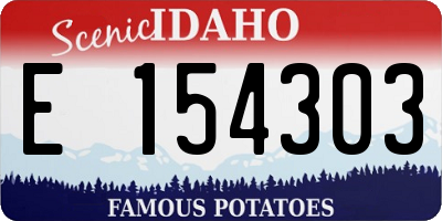 ID license plate E154303