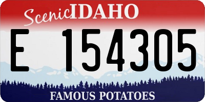 ID license plate E154305