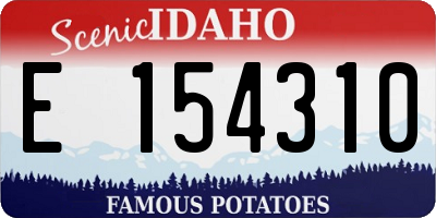 ID license plate E154310