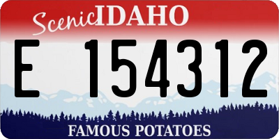 ID license plate E154312