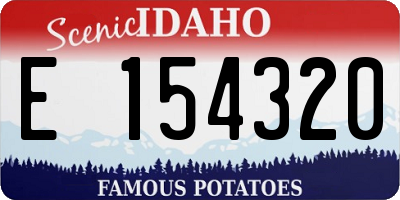 ID license plate E154320