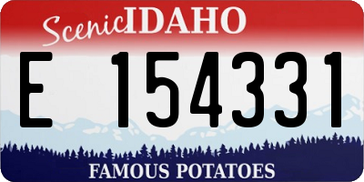 ID license plate E154331