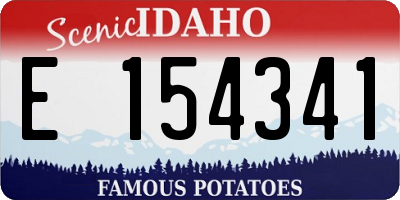 ID license plate E154341