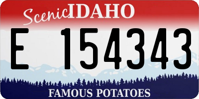 ID license plate E154343