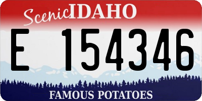 ID license plate E154346