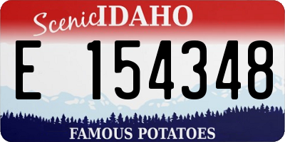 ID license plate E154348