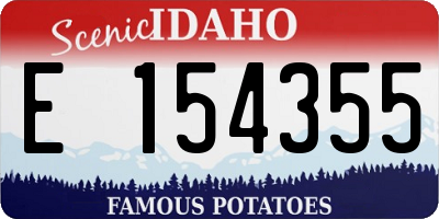 ID license plate E154355
