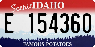 ID license plate E154360