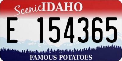 ID license plate E154365