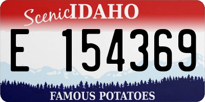 ID license plate E154369