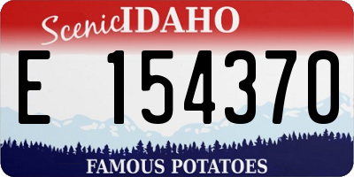 ID license plate E154370