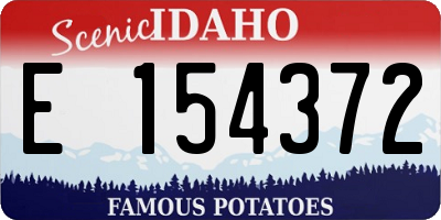 ID license plate E154372