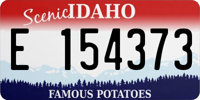 ID license plate E154373