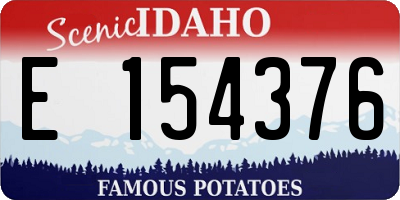 ID license plate E154376