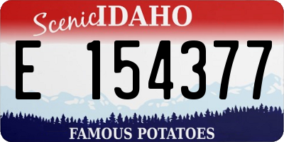 ID license plate E154377